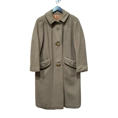 Abrigo de pelo camel beige vintage hecho en Unión para mujer Foto 1 de 4