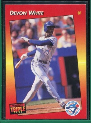 1992 Leaf Donruss Triple Play Devon White #240 Toronto Blue Jays CF - Image 1 of 2