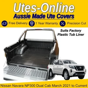 Checker Plate Rubber Mat For Nissan Navara NP300 D23 Dual Cab (March 2021-Curr) - Picture 1 of 2