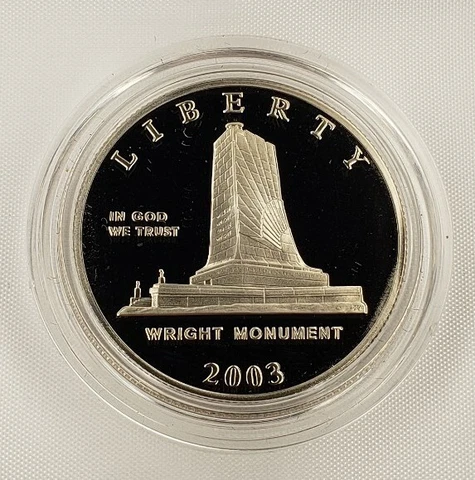 2003 P 50c First Flight Wright Bros Commemorative Half Dollar - PF - STOCK Cover