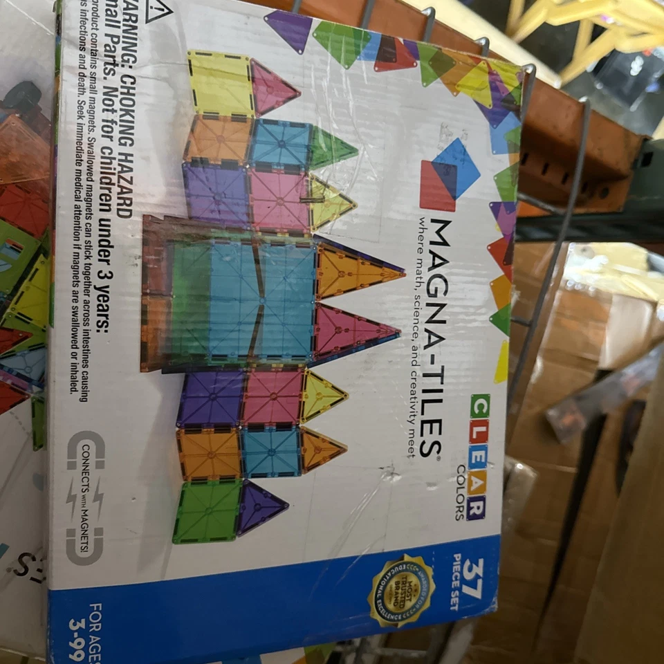 Magna-Tiles 3D Magnetic Building 37 Piece Set #14837 Colors/Shapes STEM - Image 1 of 1
