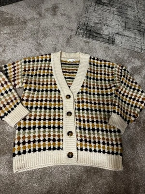 Blu Pepper 米色条纹毛衣 – S 码 — 第 1/4 张图片