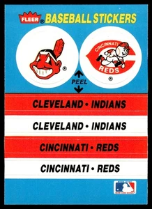 1987 Fleer Team Stickers Indians / Reds - Picture 1 of 2