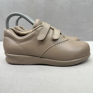 SAS Me Too Womens Size 6 (W) Wide Shoes Mocha Leather EZ Strap Walking Sneaker - Picture 1 of 8