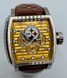 Invicta NFL Pittsburgh Steelers Herrenuhr - 48mm, Weiß, Braun (45077) - Bild 1 von 10