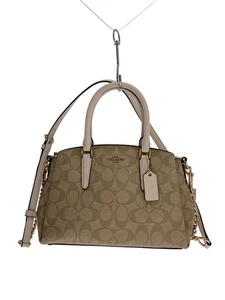 Borsa a mano Coach F29434 2 vie in pelle beige di design borsa a tracolla e tracolla - Foto 1 di 12