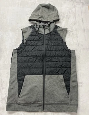 Nike Chaleco de Entrenamiento Hombres Mediano Negro Térmico Invierno Cremallera Completa Con Capucha Exterior Foto 1 de 4