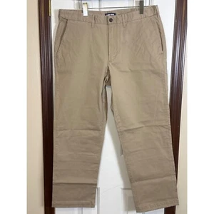 Lands' End Chino Pants Traditional Fit Khaki Casual Trousers Mens 37x29 - Picture 1 of 5