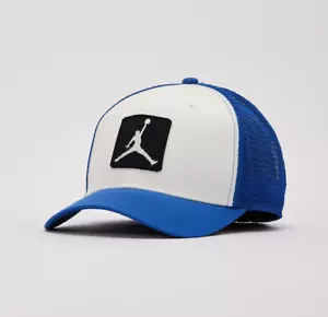Nike Rise Structured Trucker Cap Hat Blue White Mens Size L/XL FZ0774 133 New - Picture 1 of 10