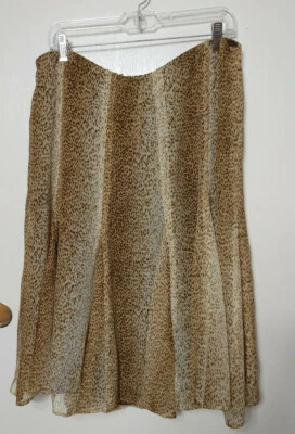 FIRMA JONES NEW YORK ANIMAL PRINT TALLA L FALDA PLANA HASTA LA RODILLA FORRADA DE SEDA Foto 1 de 4
