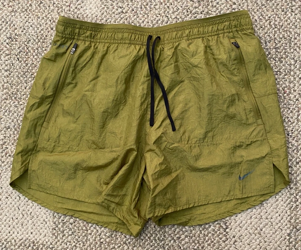 Nike Men Dri-Fit Stride Running Division 5" Shorts FN3391-307 PacificMoss Size M