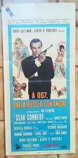 JAMES BOND SEAN CONNERY A 007 DALLA RUSSIA CON AMORE LOCANDINA ORIGINALE