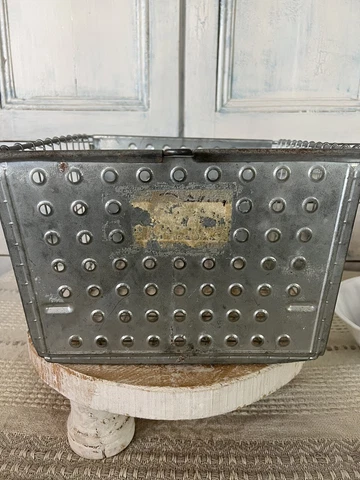 Vintage Metal And Wire Locker Basket Cover
