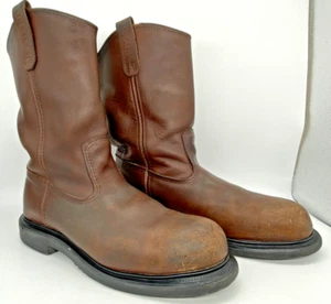 Red Wing Pecos 2231 Men’s Leather Work Boots Steel Safety Toe Size 9.5 Mens Boot - Picture 1 of 19