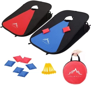 Himal Collapsible Portable Corn Hole Boards with 8 Cornhole Bean Bags (3 X 2-Fee - Picture 1 of 12