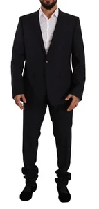 DOLCE & GABBANA Suit Blue GOLD Wool Single Breasted 2 Piece EU56/US46/XXL $2100 - Picture 1 of 12