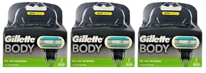 Recargas de hoja de afeitar corporal Gillette se ajustan a Mach3 y mango Venus, 6 cartuchos - Imagen 1 de 1