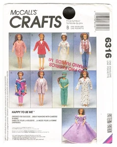 McCall's 6316 Barbie Clothes for 11 1/2" Fashion Dolls 90s Sewing Pattern UNCUT - Picture 1 of 2
