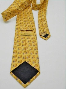Authentic Villa Bolgheri  Italian 100% Pure Silk Men's Neck Tie, Gold,Tan,Purple - Picture 1 of 8