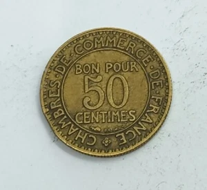 1923 France 50 Centimes - KM# 884 - Picture 1 of 2