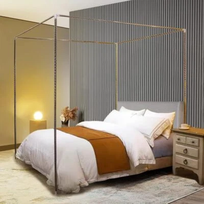 Canopy Bed Netting Stainless Steel Frame/Post Full/Queen Size - Image 1 of 4