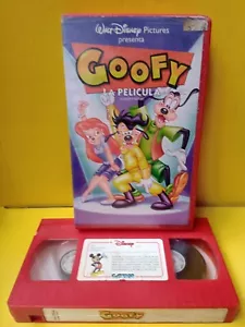 VHS VINTAGE ANNI '90 Disney GOOFY IL FILM Lingua Spagnola PAL-N ARGENTINA - Foto 1 di 5