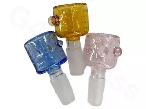 2 Piezas 14mm Macho Tazón Burbuja de Aire Cachimba Pipa de Agua Vidrio Bong Pipa para Fumar - Imagen 1 de 6