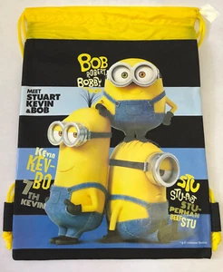 Minion Black Drawstring Bag School Backpack - Picture 1 of 1