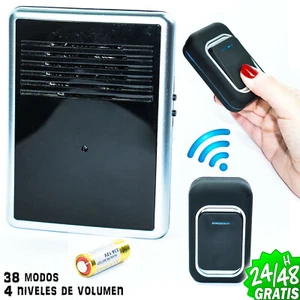 TIMBRE INALAMBRICO A PILAS LARGO ALCANCE HASTA 100 METROS 38 MELODÍAS 4 VOLUMEN - Imagen 1 de 15