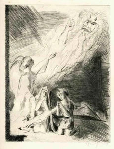 Walter WELLENSTEIN - Theophanie - Handsigniert Original Holzschnitt 28 - Picture 1 of 1
