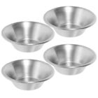  4 Pcs Circle Stencil Cake Tray Stainless Steel Egg Tart Mold Muffin Molds