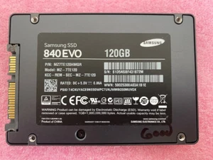 Samsung 840 EVO 120GB SSD MZ7TE120HMGR MZ-7TE120 Solid State Drive 2.5" - Picture 1 of 3
