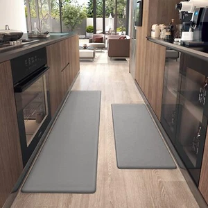 2PCS Waterproof Kitchen Runner Rug Floor Mat, Cushioned Anti Fatigue Kitchen Mat - Picture 1 of 18