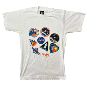 Camicia vintage NASA Screen Stars migliori loghi Challenger Columbia taglia M punto singolo - Foto 1 di 8