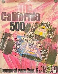 ORIGINAL 1970 California 500 Ontario Speedway Event Poster (22" x 28") - Picture 1 of 1