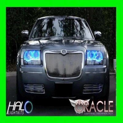 CHRYSLER 300 2005-2010 KIT HALO FARO LED AZUL 4 ANILLOS de Oracle  Foto 1 de 4