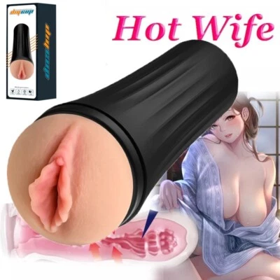 Masturbador masculino vagina realista taza acariciador bolsillo coño hombres juguetes sexuales esposa caliente Foto 1 de 4