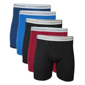 Men's Regular Leg Boxer Briefs, Multipack Large 5 Mixed Blue/Grey (5-pack) - Picture 1 of 7