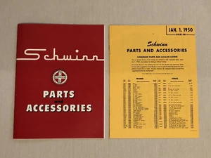 1950 Schwinn Dealership Parts and Accessories Price List and 29 Page Catalog - Picture 1 of 16