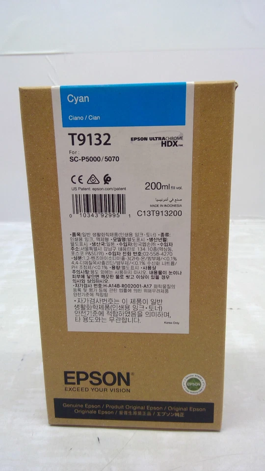 Genuine Epson T6032 Cyan 220ml Ink Cartridge