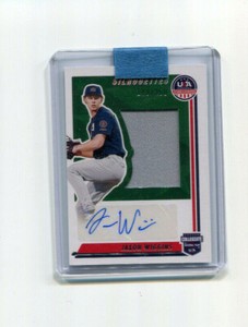 2022 Stars and Stripes Collegiate Silhouettes Jaxon Wiggins Auto Jersey 148/250