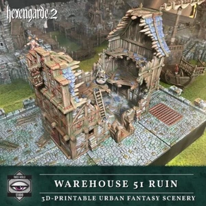 Warehouse 51 Ruin Hexengarde 2 - Warhammer Mordheim Trench Crusade Terrain - Picture 1 of 7