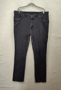 Denim Riders Women Jeans 24WL Black Cotton High Rise Straight Leg Regular Denim - Picture 1 of 20