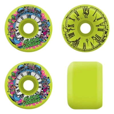 SANTA CRUZ  SLIME BALL  Claus Grabke Exploding Clock 95a 60mm Skateboard Wheels - image 1 of 4