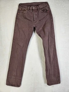 Levi's 501 Jeans Mens 29x30 Straight Leg Classic Fit Brown (Actual 29x29) - Picture 1 of 13