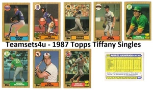1987 Topps Tiffany Set Break # 1-199 * Elige tu tarjeta ** Escaneos delanteros y traseros ** - Imagen 1 de 769