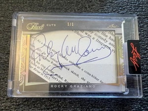 2025 Leaf Pearl Multi-Sport #C-237 Rocky Graziano Boxing Cut Signed Auto #1/1 - Picture 1 of 4