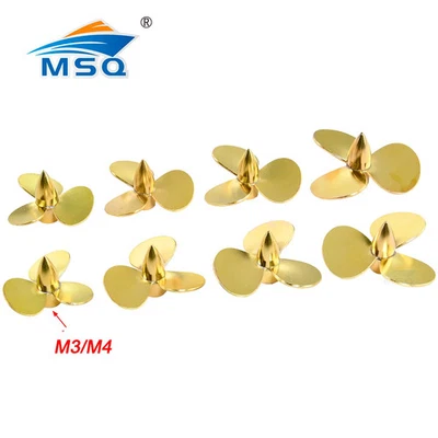 Rc Boat Φ2mm/M3/M4 3-Blade metal Propeller D16/24/25/28/30/32mm Positive/Reverse - Image 1 of 4