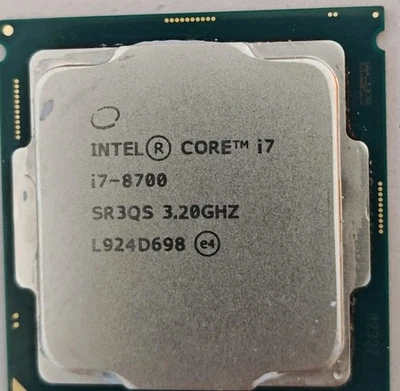 CPU de escritorio Intel Core i7-8700 Socket 1151 6 núcleos 3,20 GHz SR3QS Foto 1 de 2