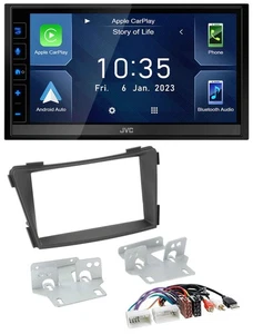 JVC DAB Bluetooth MP3 USB 2DIN Autoradio für Hyundai i40 ab 2011 VF schwarz AUX - Bild 1 von 9